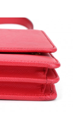 Prada Wallet On Chain Crossbody Bag - Coral Rose