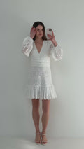Lani Lace Mini Dress - White