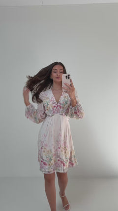 Maja Chiffon Mini Dress - Light Pink