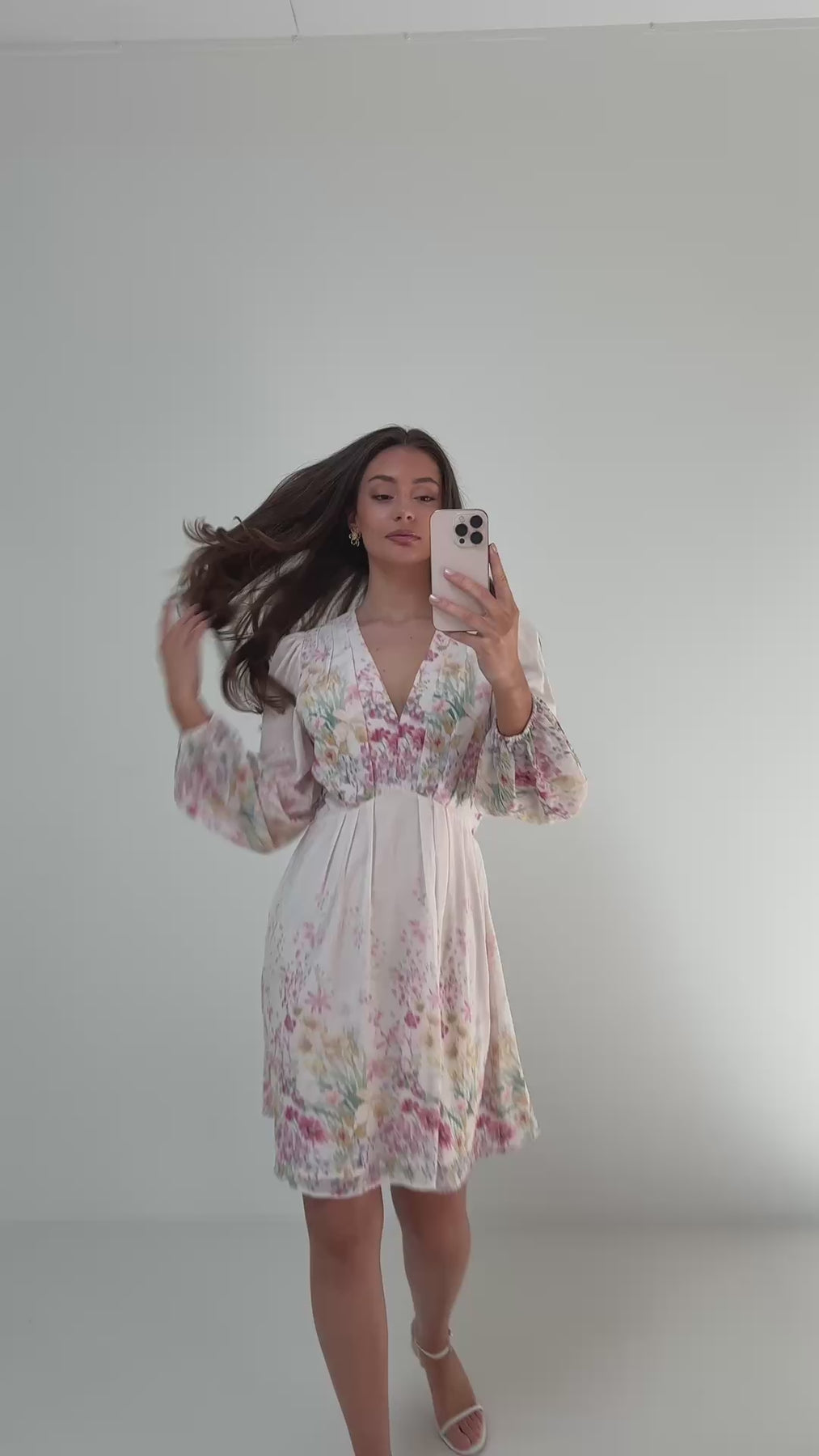 Maja Chiffon Mini Dress - Light Pink