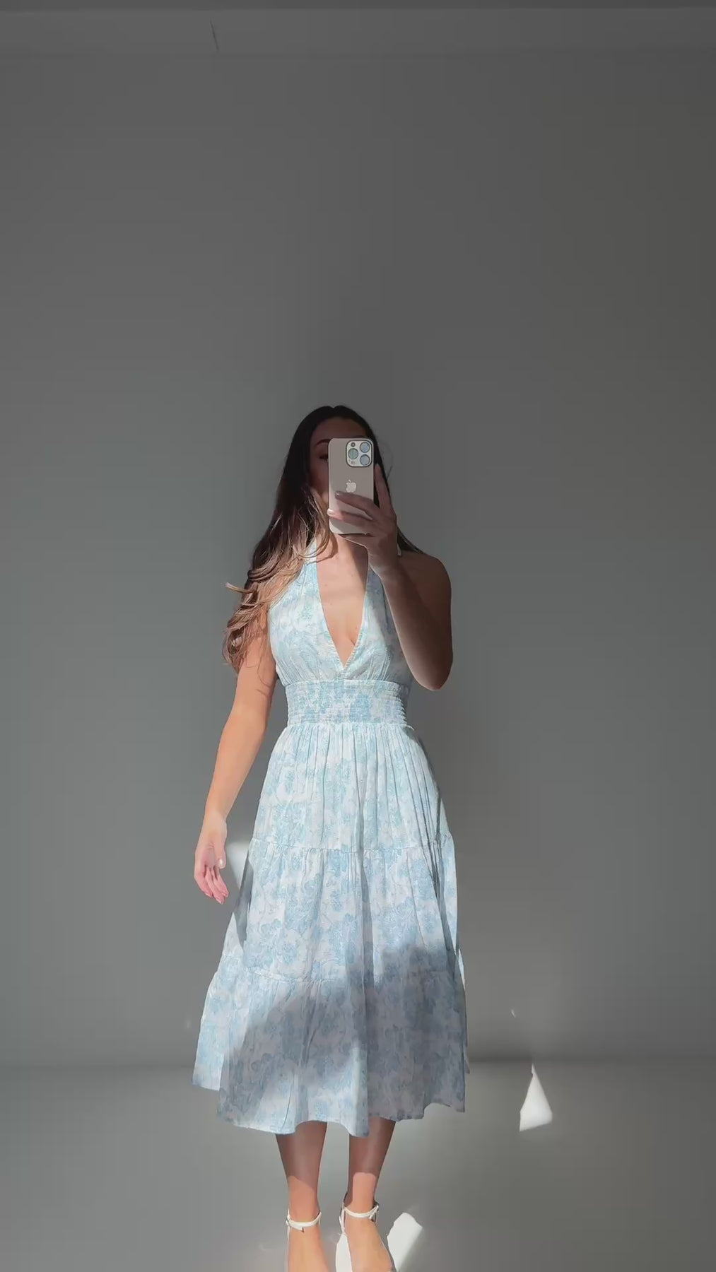 Hennie Midi Dress - Blue