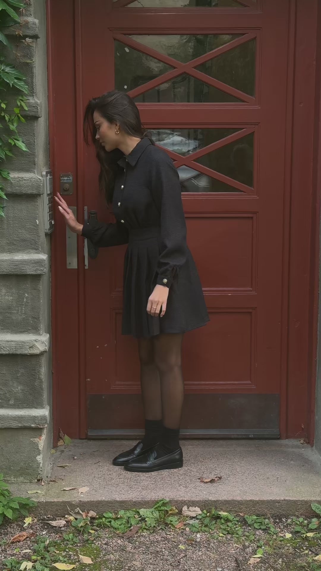 Vinda Boucle Dress - Black