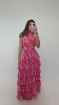 Ailu Maxi Dress - Pink/Red