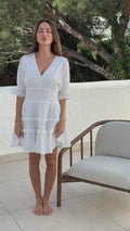 Valeria B Anglaise Dress - White