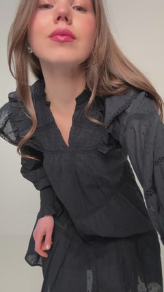 Ellie Dobby Dress - Navy