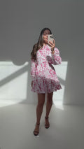 Liv Porcelain B Anglaise Dress - Dark Pink