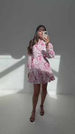 Liv Porcelain B Anglaise Dress - Dark Pink