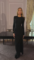 Piper Split Maxi Dress - Black