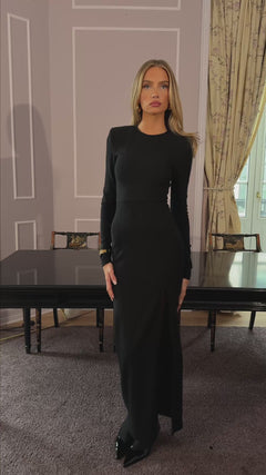 Piper Split Maxi Dress - Black