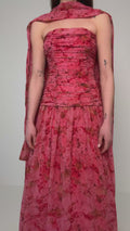 Dagmar Flowy Bandeau Dress - Pink
