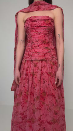 Dagmar Flowy Bandeau Dress - Pink