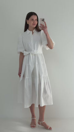 Lovisa Midi Shirt Dress - Off White