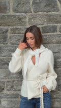 Marion Mohair Belt Cardigan - Off White