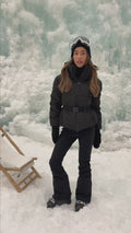 Emily Down Belt Jacket - Black