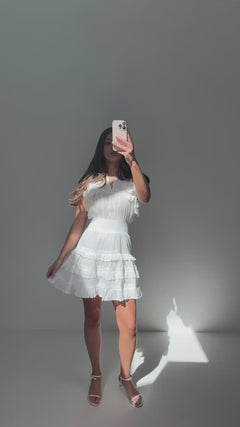 Fryd Voile Dress - White