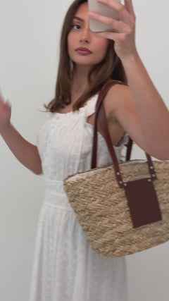 Beate Leather Sunny Bag - Dark Brown