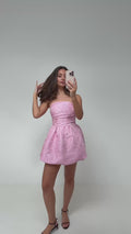 Bera Brocade Dress - Light Pink