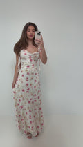 Cecilia Slip Maxi Dress - Pink Floral