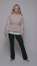 Fredrikke Chunky Cardigan - Beige Melange