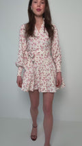 Delphine Flower Dress - Pink Flower