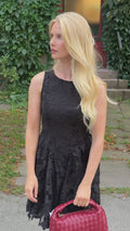 Milly Lace Mini Dress - Black