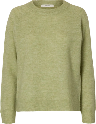 Lulu Ls Knit O-Neck - Lint Melange