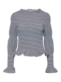 Yaschemma Ls Smock Top Noos - Star White Navy
