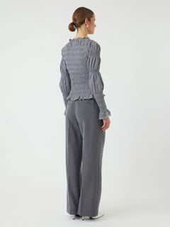 Yaschemma Ls Smock Top Noos - Star White Navy