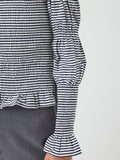 Yaschemma Ls Smock Top Noos - Star White Navy