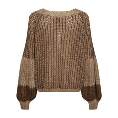 Liana Knit Sweater - Brown/Camel