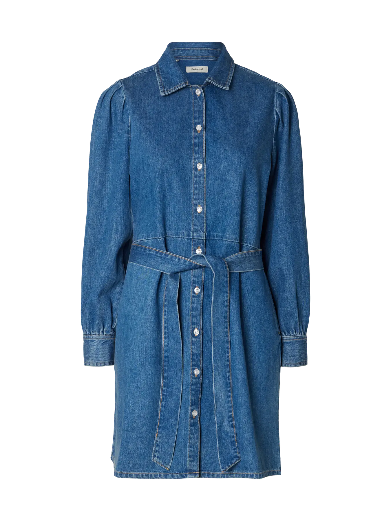 Slfruna Short Denim Dress - Medium Blue Denim