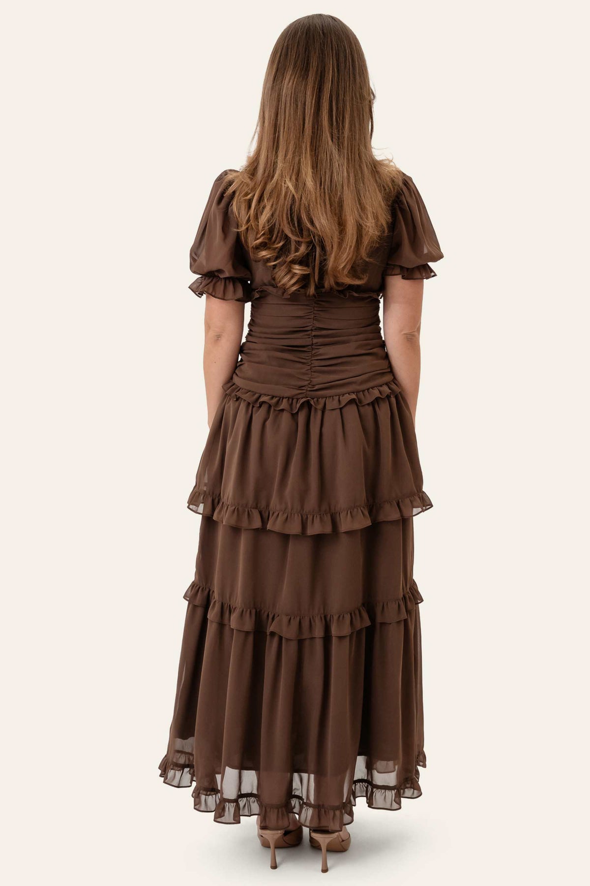 Arielic Long Dress - Dark Brown