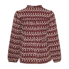 Matti Blouse Print - Dusty Mahogany