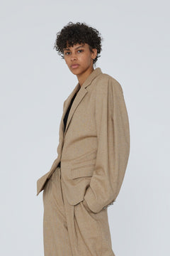 Fitted Waist Blazer - Tigers Eye