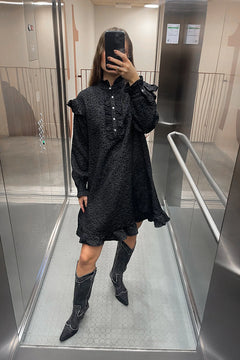 Reno Ruby Ruffle Dress - Black