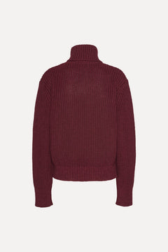 Knit Turtleneck Jumper - Zinfandel