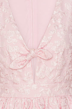 Jacquard Puff Sleeve Top - Ballerina