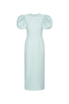 Jacquard Midi Puffy Dress - Plein Air