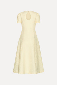 Jacquard Flared Dress - Winter White