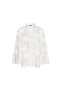 Flower Oversized Shirt - Bright White