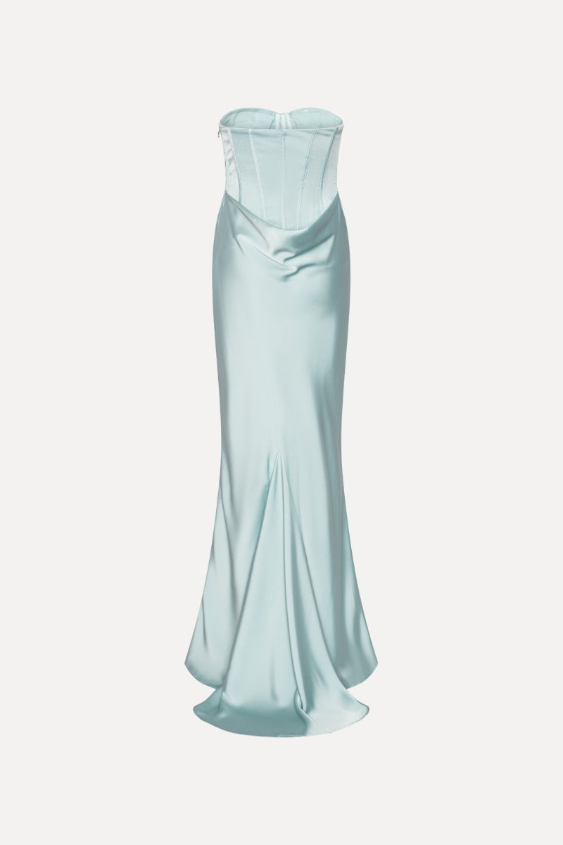 Satin Corset Maxi Dress - Plein Air
