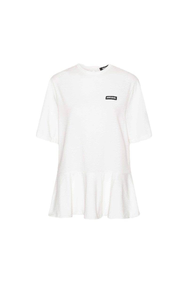 Peplum T-Shirt - Bright White