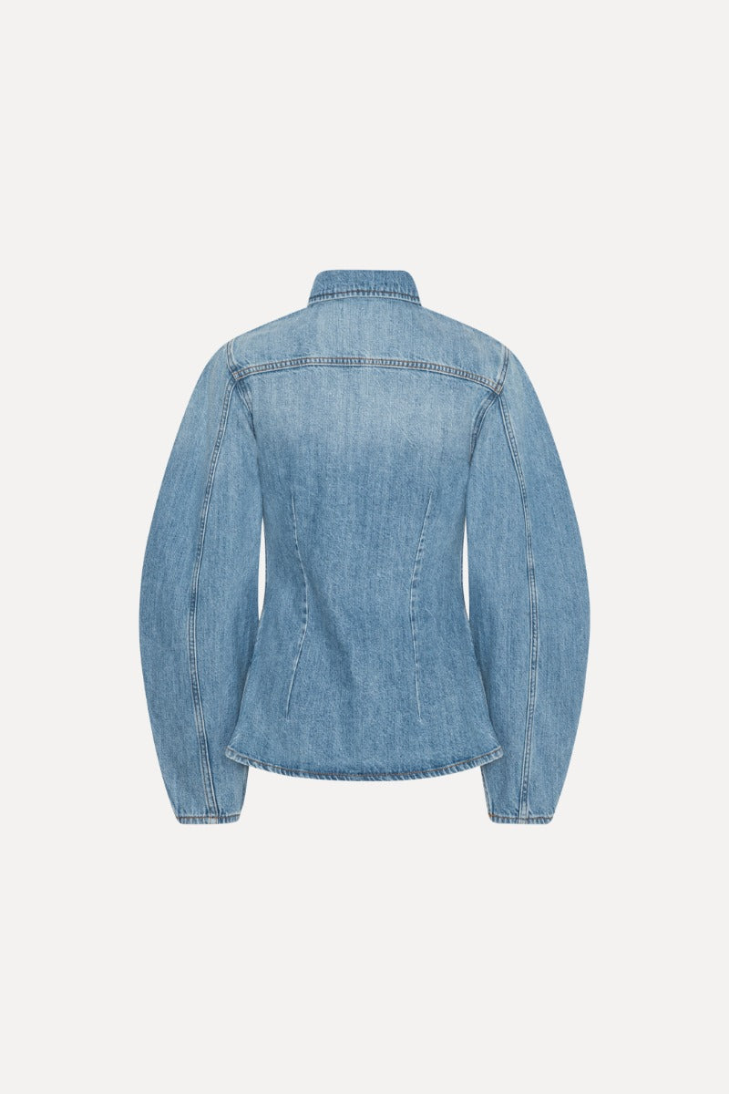 Denim Fitted Shirt - Light Blue Denim