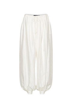 Striped Balloon Pants - Bright White
