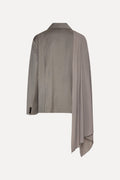 Oversized Scarf Blazer - Driftwood