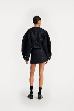 Boucle Mini Skirt - Navy Blazer