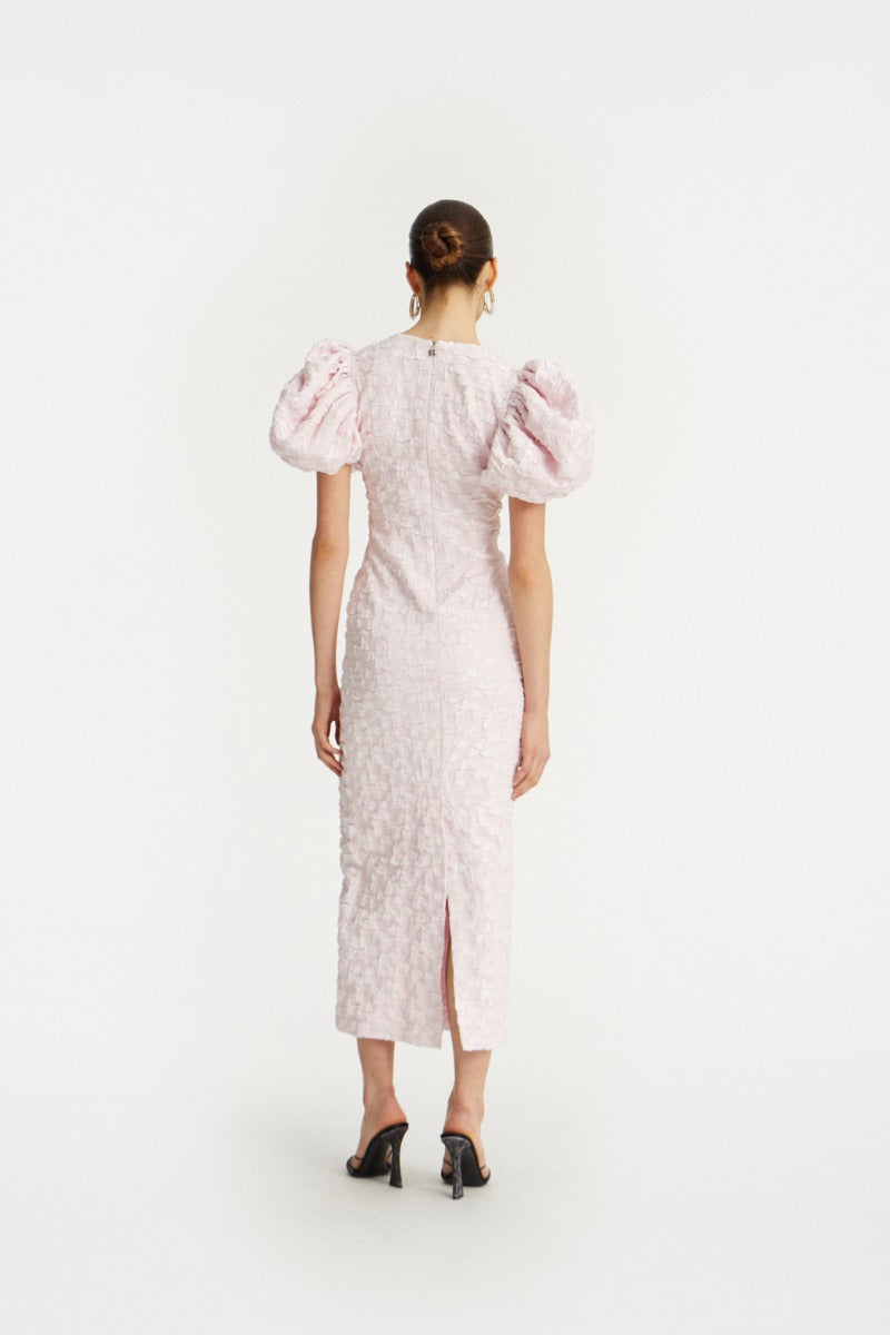 Jacquard Midi Puffy Dress - Ballerina