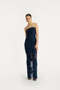 3D Mesh Maxi Dress - Navy Blazer