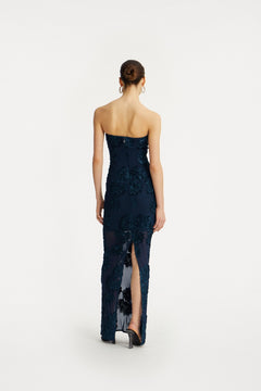 3D Mesh Maxi Dress - Navy Blazer