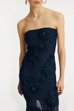 3D Mesh Maxi Dress - Navy Blazer